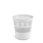 Корзина для бумаг ErichKrause Classic, 9 литров, сетчатая, пластиковая, белая - Фото 1
