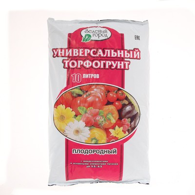 Торфогрунт плодородный Универсальный, 10 л, «Зеленый город»