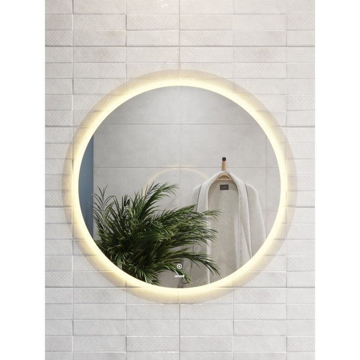 Зеркало Cersanit LED 012 Design 72x72 см, с подсветкой, холодный/тёплый свет, круглое - фото 1926325980