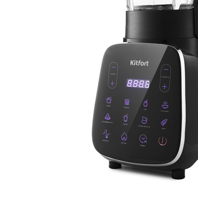 Блендер Kitfort КТ-3056, стационарный, 800 Вт, 1.2 л, с подогревом, черный