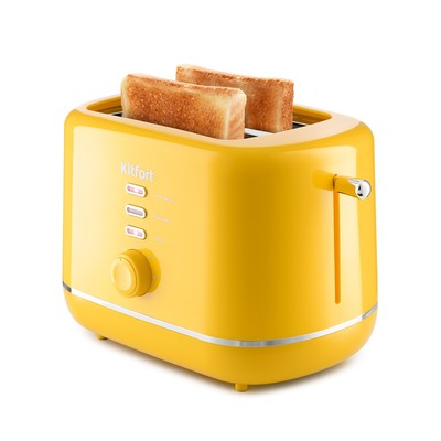 Тостер Kitfort КТ-2050-5, 850 Вт, 7 режимов прожарки, 2 тоста, желтый