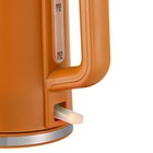 Чайник электрический Kitfort KT-6124-4, пластик-стекло, 1.2 л, 2200 Вт, оранжевый - Фото 4