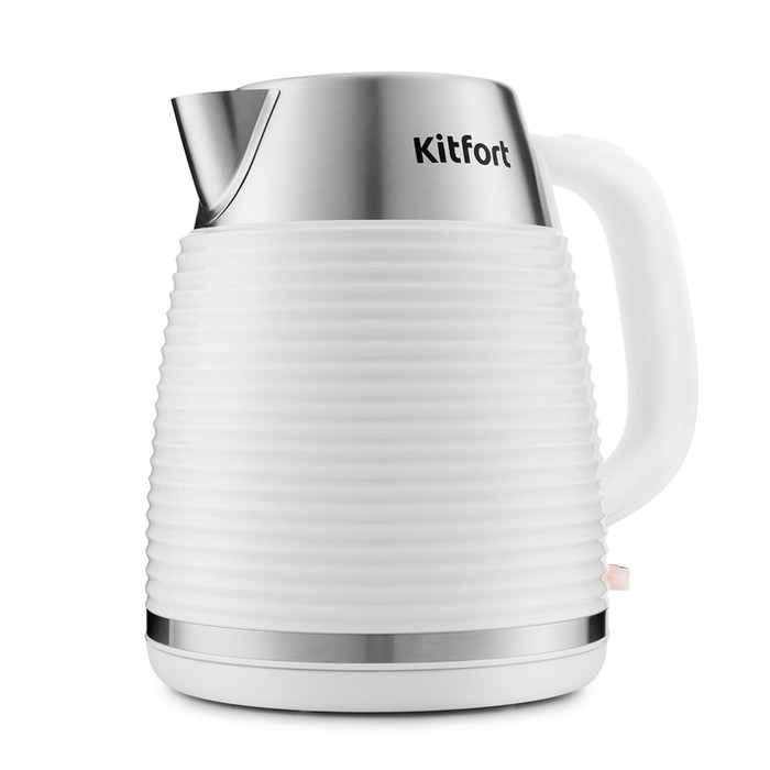 Чайник электрический Kitfort KT-695-3, металл, 1.7 л, 2200 Вт, белый