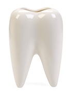 Декоративное кашпо для цветов «Зуб мудрости», 200 мл, 8.2×6.7×10 см, керамическое, белое - Фото 2