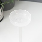 Подсвечник стекло на 1 свечу "Высокая ножка" белый d до 6 см 16,5х6х6 см - фото 25486823