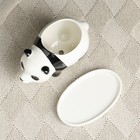 Декоративный горшок для цветов «Панда», 350 мл, 15×8×9 см, керамический, с поддоном, Greengo - Фото 4