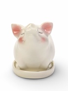 Декоративный горшок для цветов «Поросёнок», керамический, 150 мл, 12×6×10 см, с поддоном, белый, Greengo  (артикул 7314448)  большой выбор товаров оптом и в розницу по низким ценам с доставкой