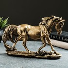 Фигура "Лошадь на камне" 29х9х23см бронза с позолотой - Фото 2