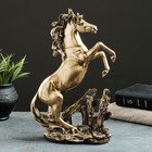 Фигура "Лошадь на камне" 20х10х30 см, бронза с позолотой - фото 318731002