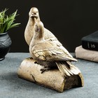 Фигура "Пара голубей на пеньке" 22х14х22 см, бронза с позолотой - Фото 2