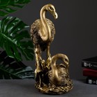 Фигура "Пара фламинго" 38х21х16 см, бронза с позолотой - Фото 2