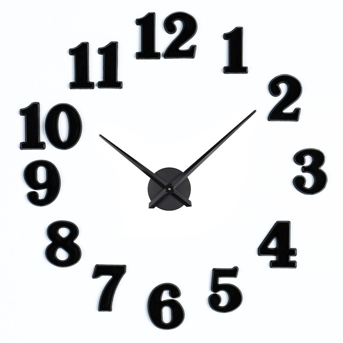 Цифры для часов 15 штук, h=2.5 см, чёрный, механизм в комплектацию не входит - Фото 1