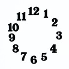 Цифры для часов 15 шт, h-2.5 см, чёрный - фото 6515930