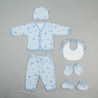 Комплект для новорожденного, 6 предметов, цвета МИКС - Фото 3