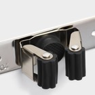 Держатель для швабры и метлы Raccoon, с крючками, 3.8×4.8×16 см - Фото 4