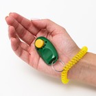 Кликер для дрессировки собак с браслетом на руку, зелёный - Фото 5