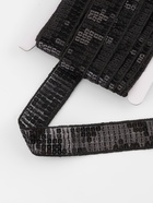 Лента декоративная с квадратными пайетками, 2.5 см, 9±0.5 м, чёрная - Фото 1