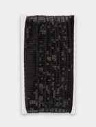 Лента декоративная с квадратными пайетками, 2.5 см, 9±0.5 м, чёрная - Фото 4