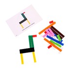 Счётные палочки по методике Кюизенера «Собери по образцу», 32 шт., с карточками, в пакете - фото 24069454