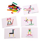 Счётные палочки по методике Кюизенера «Собери по образцу», 32 шт., с карточками, в пакете - фото 24069455