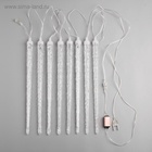 УЦЕНКА Гирлянда «Сосульки рифленые», 2.5×0.5 м, IP65, 288 LED, 12 В, прозрачная нить, свечение синее с эффектом стекания - Фото 5