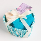 Салфетки махровые декоративные «Этель. Сердечко», 4 шт., 30×30 см, хлопок 100%, голубые - Фото 8