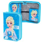 Пенал каркасный, 1 секция, 14×21×4 см, откидной карман, тканевый, «Холодное сердце» - Фото 5