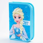 Пенал каркасный, 1 секция, 14×21×4 см, откидной карман, тканевый, «Холодное сердце» - Фото 3