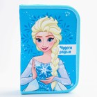 Пенал каркасный, 1 секция, 14×21×4 см, откидной карман, тканевый, «Холодное сердце» - Фото 7