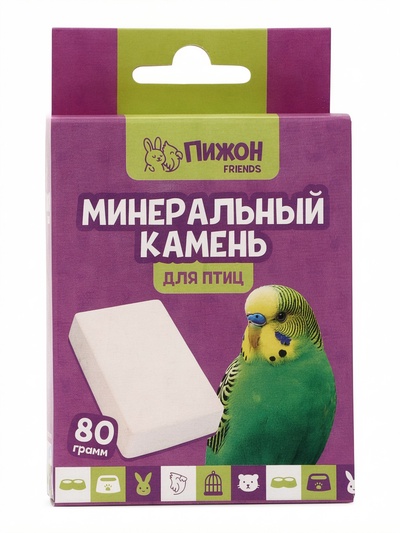Минеральный камень для птиц «Пижон», блок, 80 г