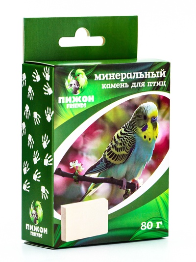 Минеральный камень для птиц «Пижон», блок, 80 г
