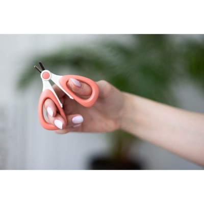 Детские маникюрные ножницы M&B, розовый/белый