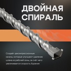 Бур по бетону ТУНДРА, двойная спираль, SDS-plus, 30×800 мм - Фото 2