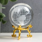 Фигурка стекло «Глобус», d=6 см, на ажурной подставке, 8.5×6×6 см - фото 26668459