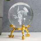 Сувенир стекло "Маленький принц" d=6 см ажурная подставка 8,5х6х6 см - фото 11699762
