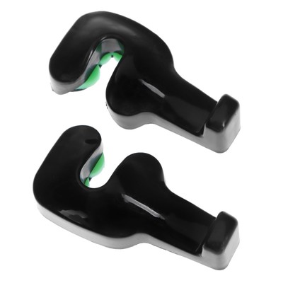 Крючок на подголовник, набор 2 шт., чёрный