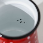 Кофейник эмалированный «Горошек», 1,2 л, 20×12×20,5 см, индукция, цвет красный - Фото 3