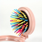 Расчёска массажная «Мягкие зверята», складная, с зеркалом, d=7.5 см, МИКС - Фото 5