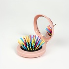 Расчёска массажная «Мягкие зверята», складная, с зеркалом, d=7.5 см, МИКС - Фото 7