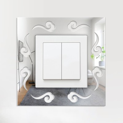 Наклейка интерьерная зеркальная на выключатель TAKE IT EASY «Ветер», декор настенный, 15×15 см