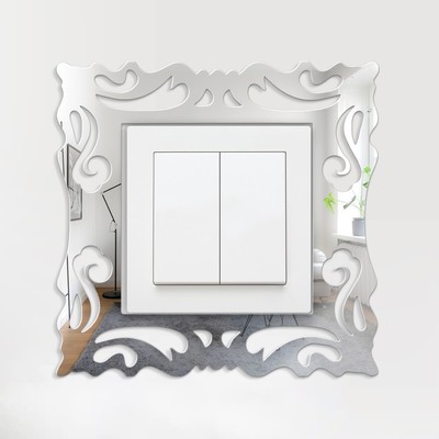 Наклейка интерьерная зеркальная на выключатель TAKE IT EASY «Узор», декор настенный, 15×15 см
