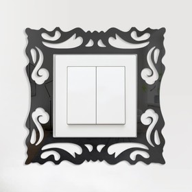Накладка под выключатель, наклейки интерьерные, зеркальные, декор на стену