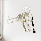 Декор настенный "Лошадь", зеркальный, 17 элементов, 63 х 56 см, серебро - фото 4647082