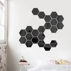 Зеркало настенное «Соты», на клеевой основе, акриловое, 21 шт., 8×7 см, чёрное - Фото 4