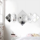 Набор наклеек интерьерных TAKE IT EASY «Ромбы», 16 шт., зеркальные, декор настенный, панно 25×57 см - Фото 3