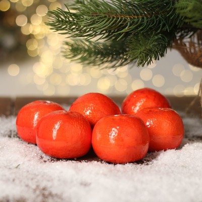 Основа для творчества и декора «Мандарин» набор 6 шт., размер 1 шт.: 5.5×5.5×4 см