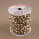 Бусы на нитях, плоские, 14 мм, 9±1 м, цвет золотой - Фото 3