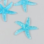 Декор для творчества пластик "Голубая морская звезда" слюда 4х4 см - фото 320359811