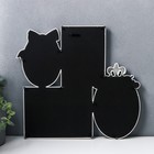 Фоторамка пластик на 4 фото 9х13, 10х15, 13х18 см "Бант и вензель" белая 35,5х38 см - фото 24517369