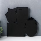 Фоторамка пластик на 4 фото 9х13, 10х15, 13х18 см "Бант и вензель" чёрная 35,5х38 см - фото 21440437